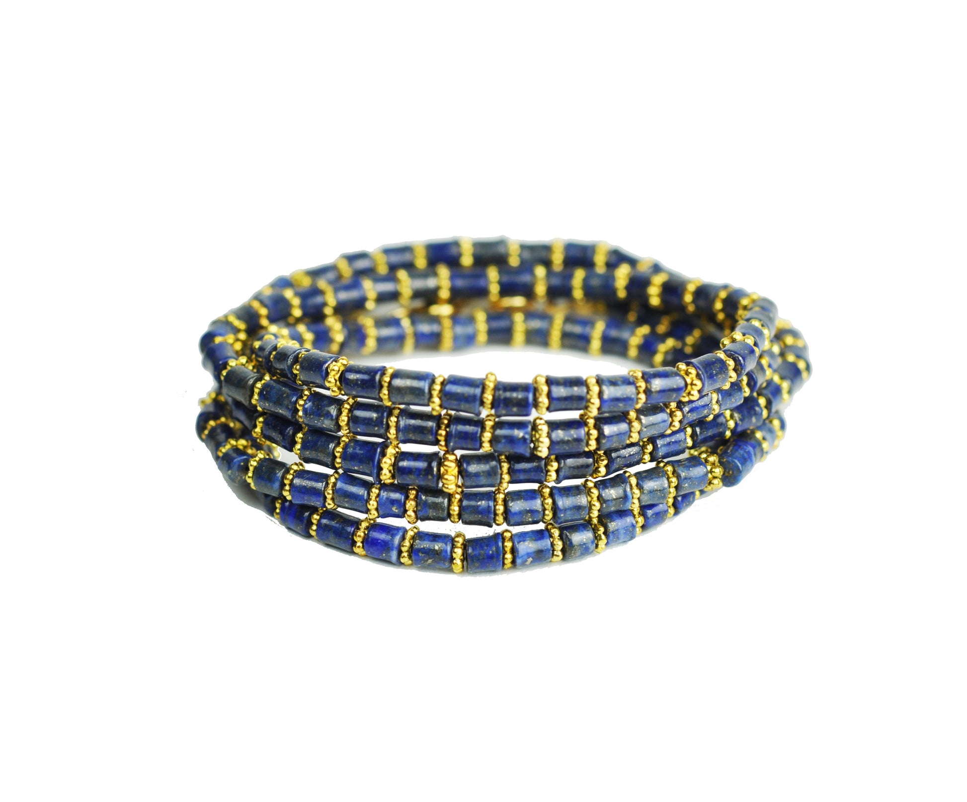 Lapis Lazuli Wrap Bracelet - One Color / One Size - Jewelry & Accessories