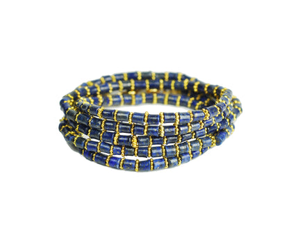 Lapis Lazuli Wrap Bracelet - One Color / One Size - Jewelry & Accessories
