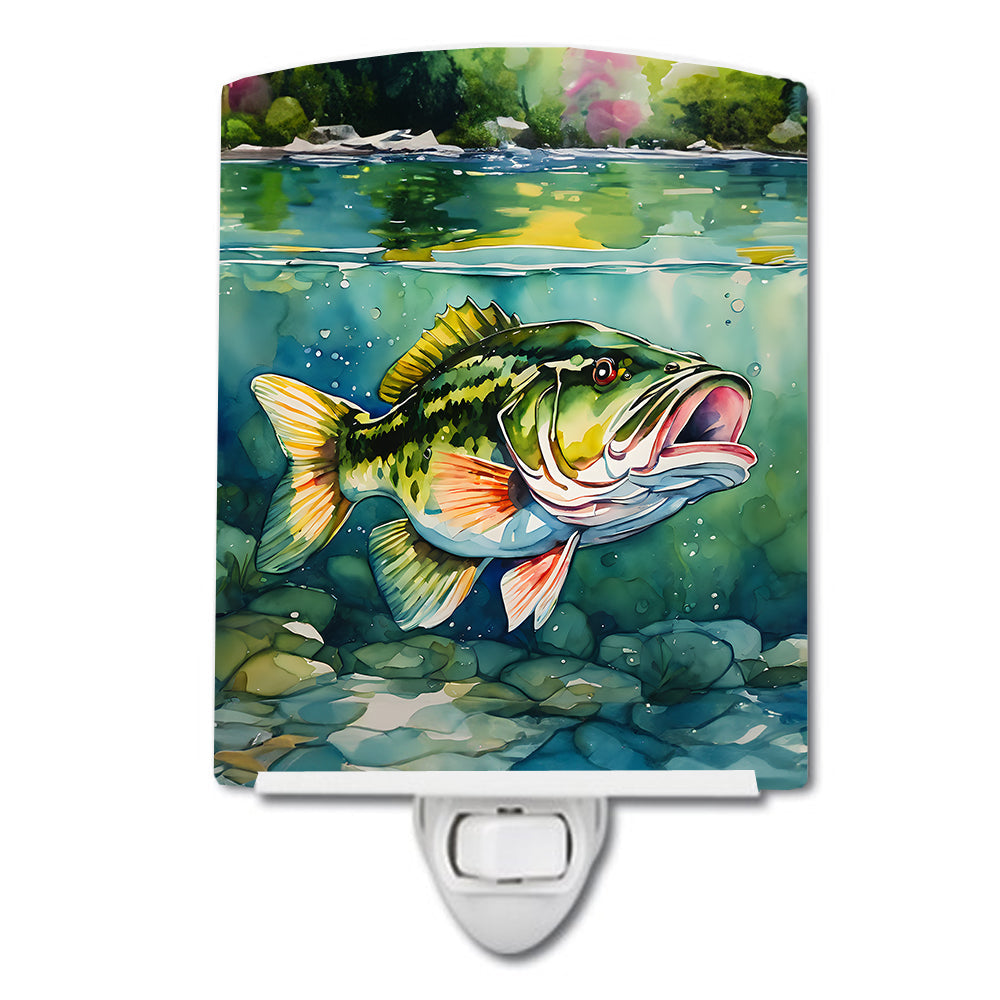 Largemouth Bass Ceramic Night Light - One Color / One Size - Home & Garden - Home Improvement - Lights & Lighting