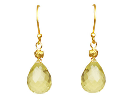 Lemon Citrine Drop Earrings - One Color / One Size - Jewelry & Accessories - Earrings