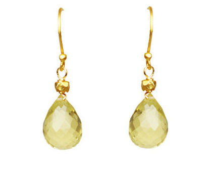 Lemon Citrine Drop Earrings - One Color / One Size - Jewelry & Accessories - Earrings