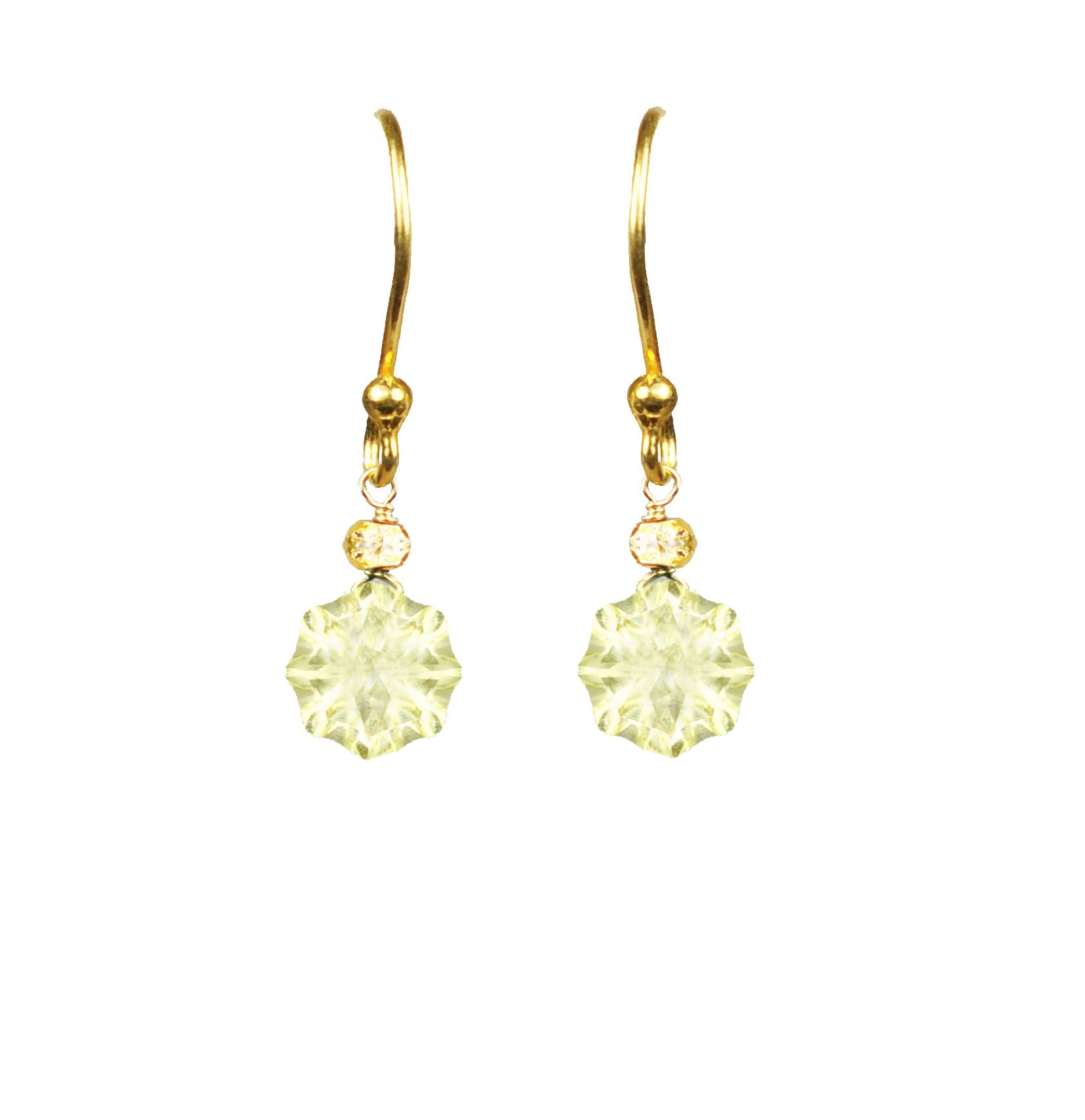 Lemon Citrine Vermeil Drop Earrings - One Color / One Size - Jewelry & Accessories - Earrings