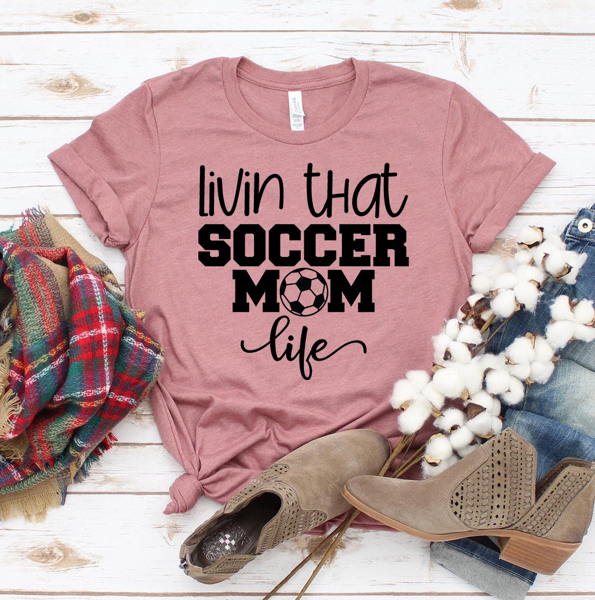 Living That Soccer Mom Life T-Shirt - Women’s Fashion - Women’s Clothing - Tops & Tees - T-Shirts
