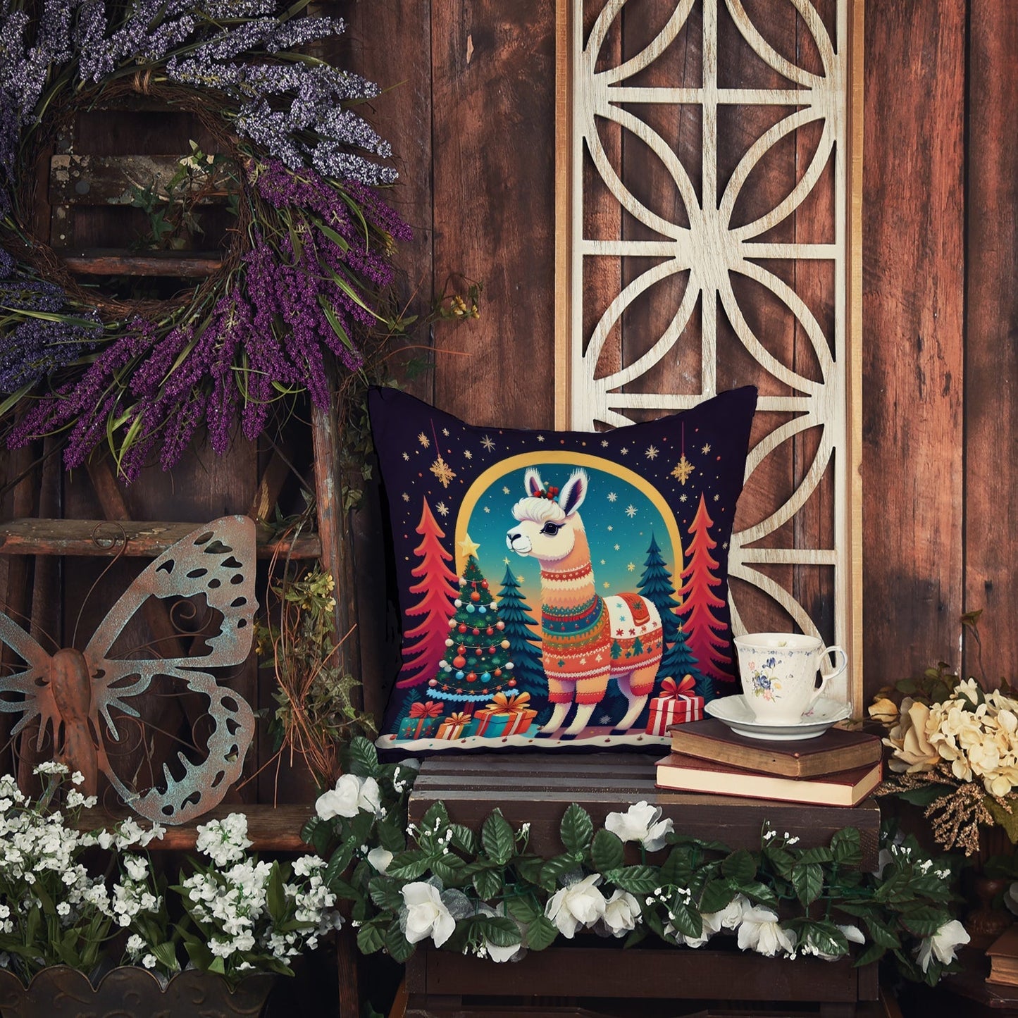 Llama Christmas Throw Pillow - One Color / One Size - Home & Garden - Home Textile - Pillows