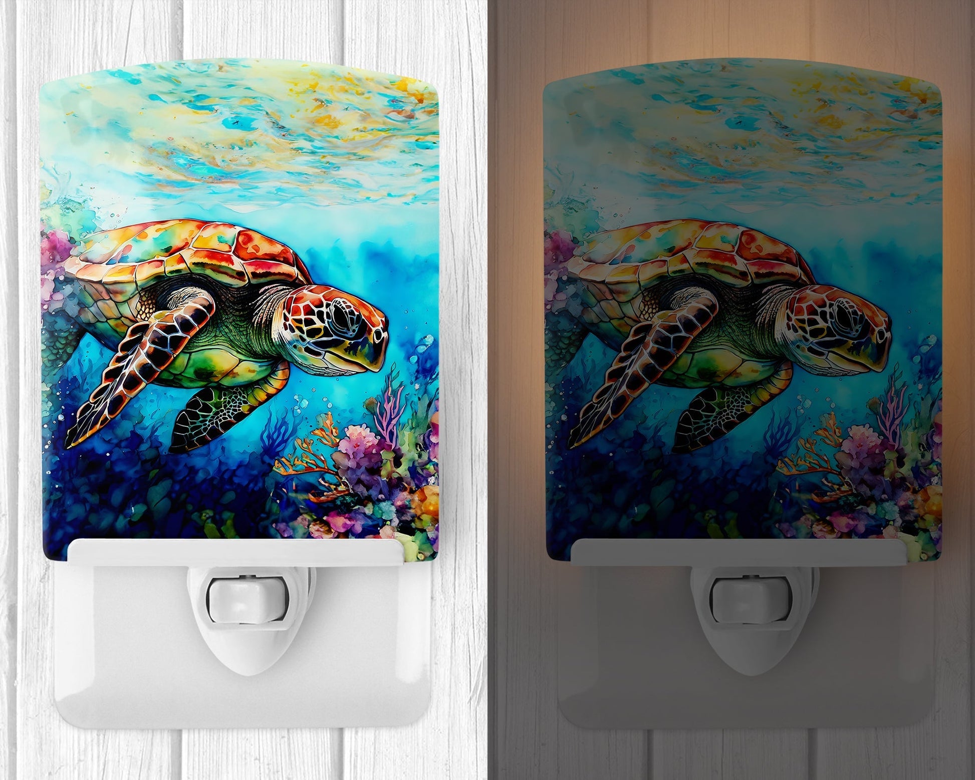 Loggerhead Sea Turtle Ceramic Night Light - One Color / One Size - Home & Garden - Home Improvement - Lights & Lighting
