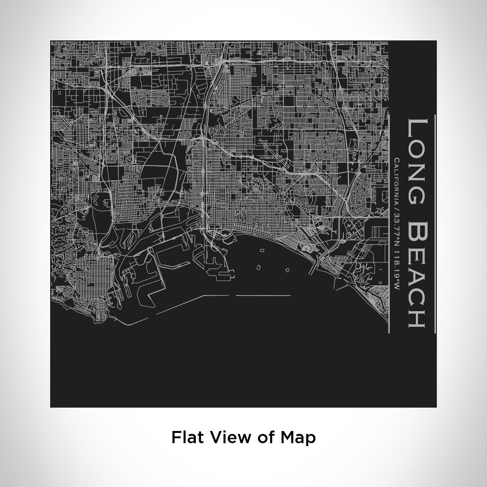 Long Beach - California Map Tumbler in Matte Black - Drinkware