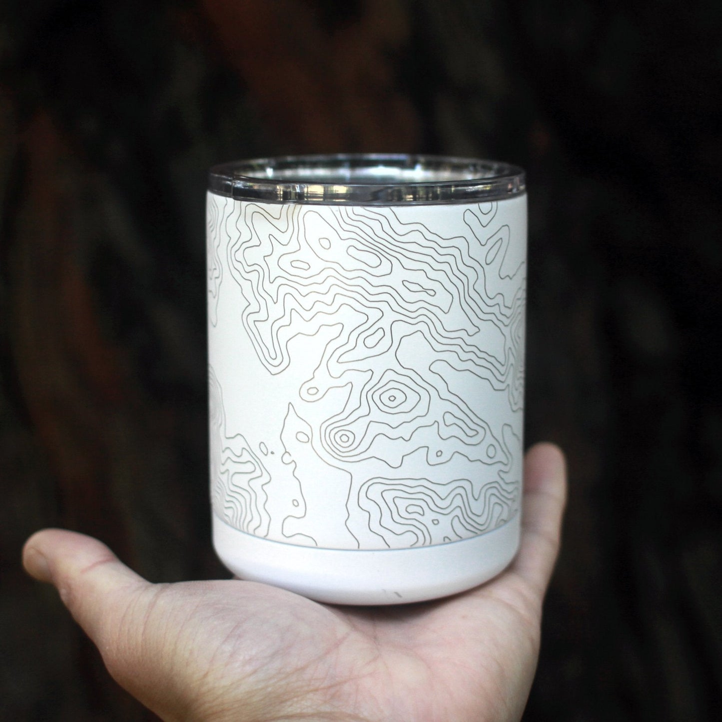 Los Angeles - California Engraved Map Insulated Cup in Matte White - Drinkware