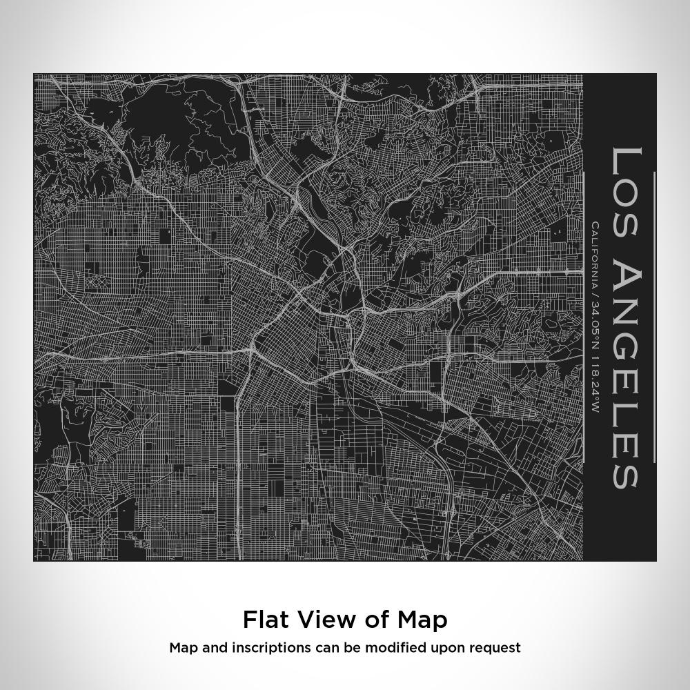 Los Angeles - California Map Bottle with Bamboo Top in Matte Black - Drinkware