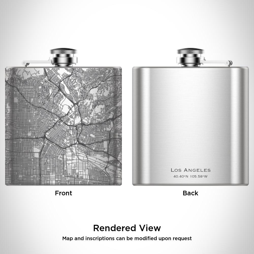Los Angeles - California Map Hip Flask - Drinkware