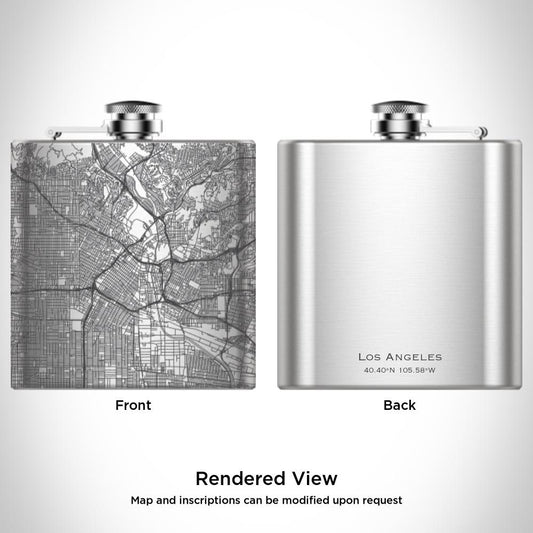 Los Angeles - California Map Hip Flask - Drinkware