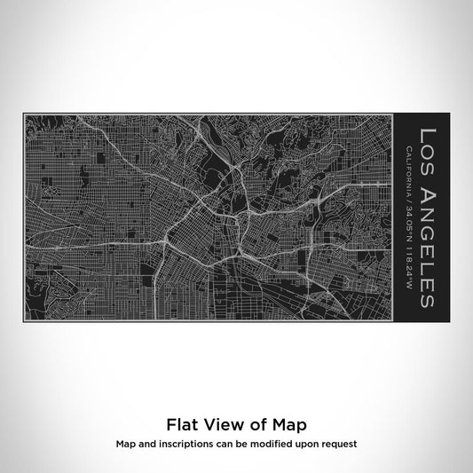 Los Angeles - California Map Insulated Bottle in Matte Black - Drinkware