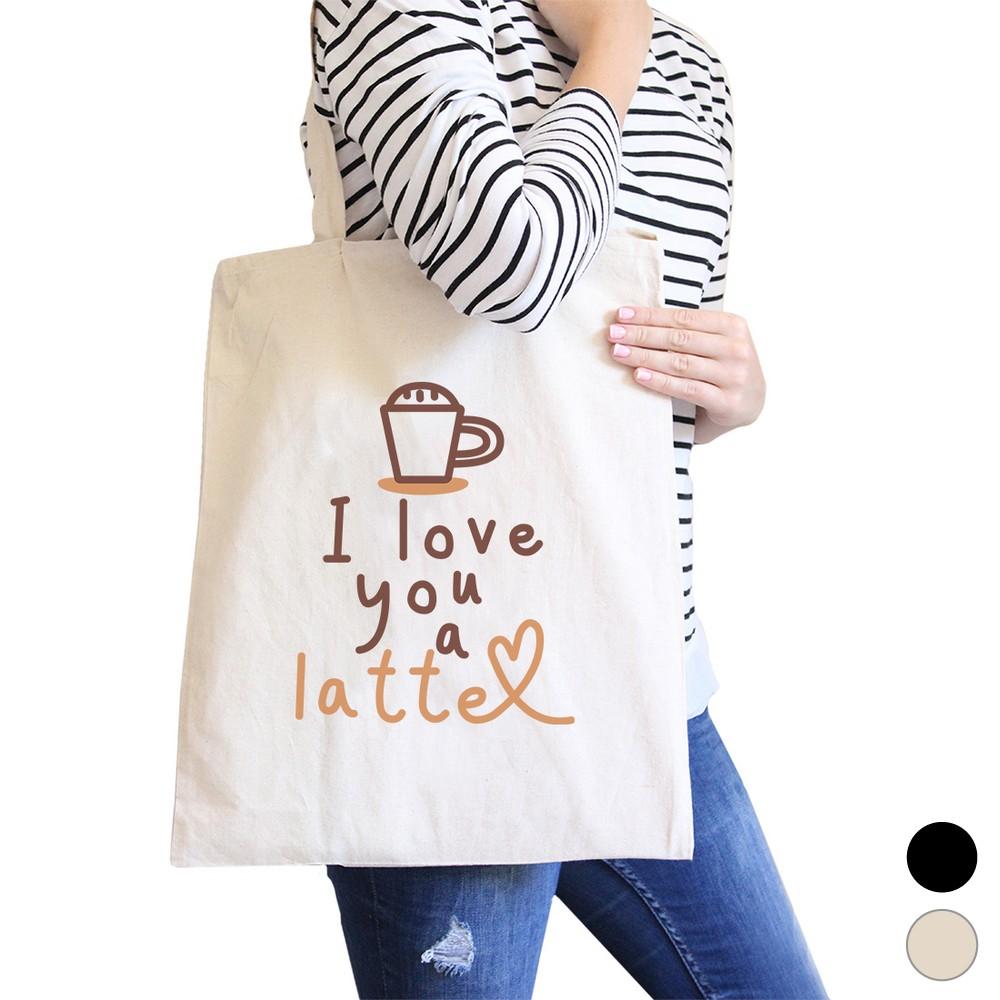Love a Latte Canvas Shoulder Tote Bag - Bags & Luggage - Women’s Bags