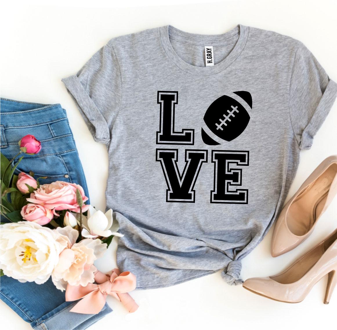 Love Football T-Shirt - Women’s Fashion - Women’s Clothing - Tops & Tees - T-Shirts