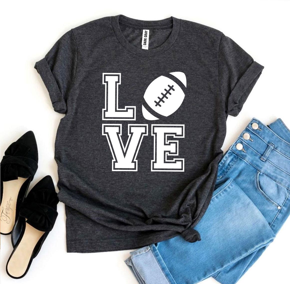 Love Football T-Shirt - Women’s Fashion - Women’s Clothing - Tops & Tees - T-Shirts