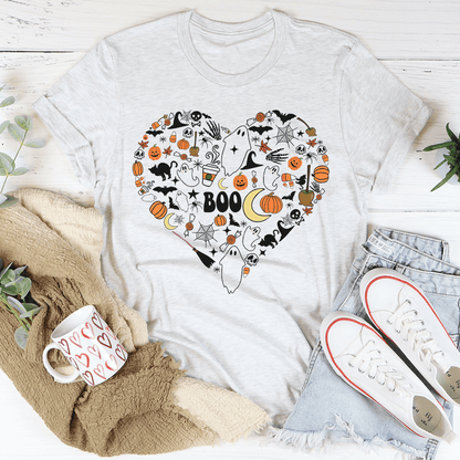 Love Halloween Doodle Tee - S / White - Women’s Fashion - Women’s Clothing - Tops & Tees - T-Shirts