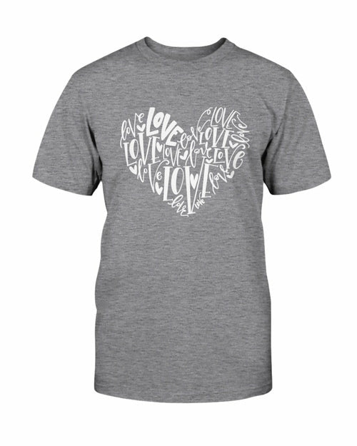 Love Heart T-Shirt - 2XL / Athletic Heather - Women’s Fashion - Women’s Clothing - Tops & Tees - T-Shirts