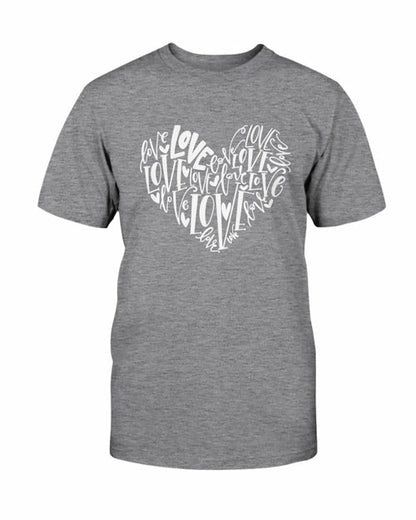 Love Heart T-Shirt - 2XL / Athletic Heather - Women’s Fashion - Women’s Clothing - Tops & Tees - T-Shirts