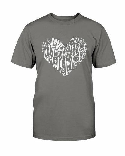 Love Heart T-Shirt - 2XL / Dark Grey - Women’s Fashion - Women’s Clothing - Tops & Tees - T-Shirts