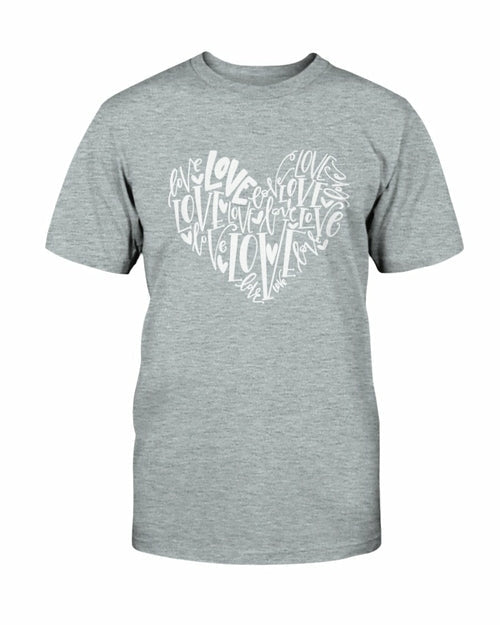 Love Heart T-Shirt - 2XL / Heather Prism Ice Blue - Women’s Fashion - Women’s Clothing - Tops & Tees - T-Shirts