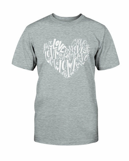 Love Heart T-Shirt - 2XL / Heather Prism Ice Blue - Women’s Fashion - Women’s Clothing - Tops & Tees - T-Shirts