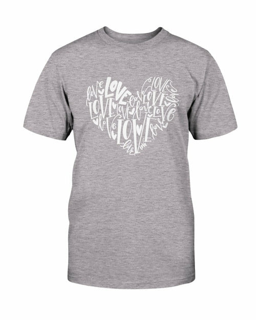 Love Heart T-Shirt - 2XL / Heather Prism Lilac - Women’s Fashion - Women’s Clothing - Tops & Tees - T-Shirts