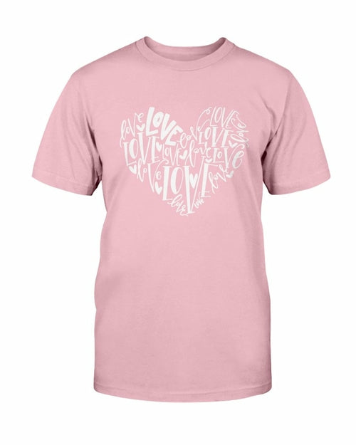 Love Heart T-Shirt - 2XL / Pink - Women’s Fashion - Women’s Clothing - Tops & Tees - T-Shirts