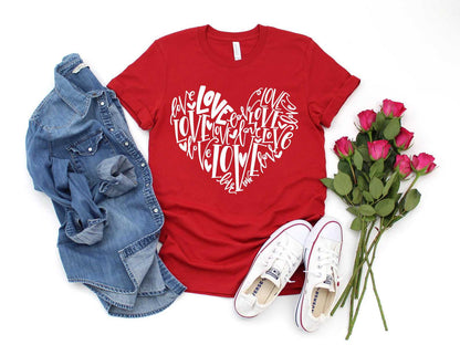 Love Heart T-Shirt - Women’s Fashion - Women’s Clothing - Tops & Tees - T-Shirts