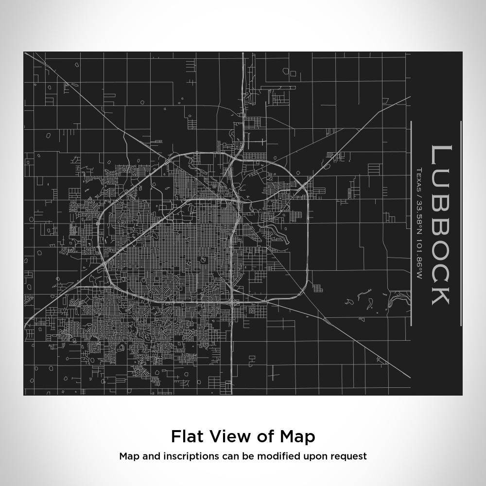 Lubbock - Texas Map Bottle with Bamboo Top in Matte Black - Drinkware