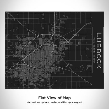 Lubbock - Texas Map Bottle with Bamboo Top in Matte Black - Drinkware