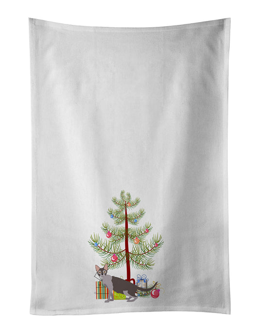 Lykoi Cat Merry Christmas Kitchen Towel Set of 2 - One Color / One Size - Home & Garden - Home Textile - Towels