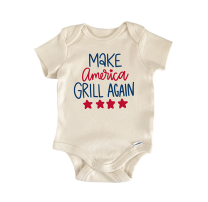 Make America Grill Again Patriotic July 4th - Baby Boy Girl Bodysuit - Kids & Babies - Mother & Kids - Boys’ Baby