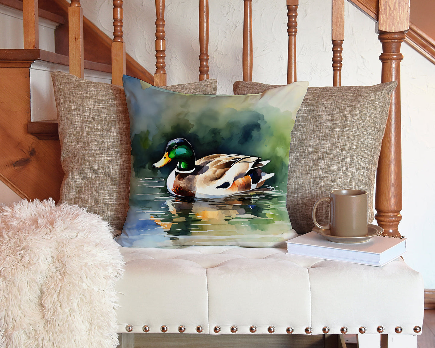 Mallard Throw Pillow - One Color / One Size - Home & Garden - Home Textile - Pillows