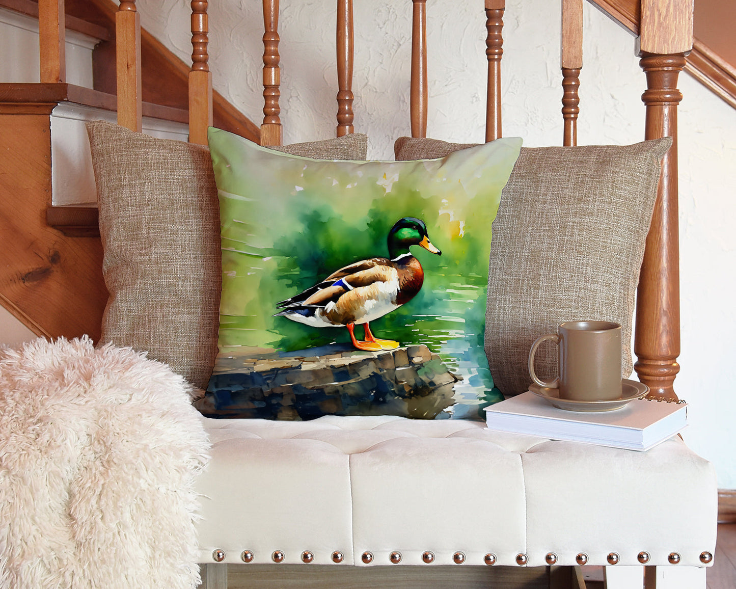 Mallard Throw Pillow - One Color / One Size - Home & Garden - Home Textile - Pillows