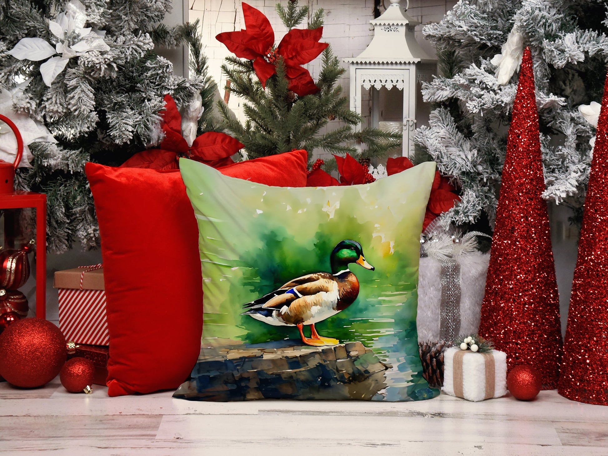 Mallard Throw Pillow - One Color / One Size - Home & Garden - Home Textile - Pillows