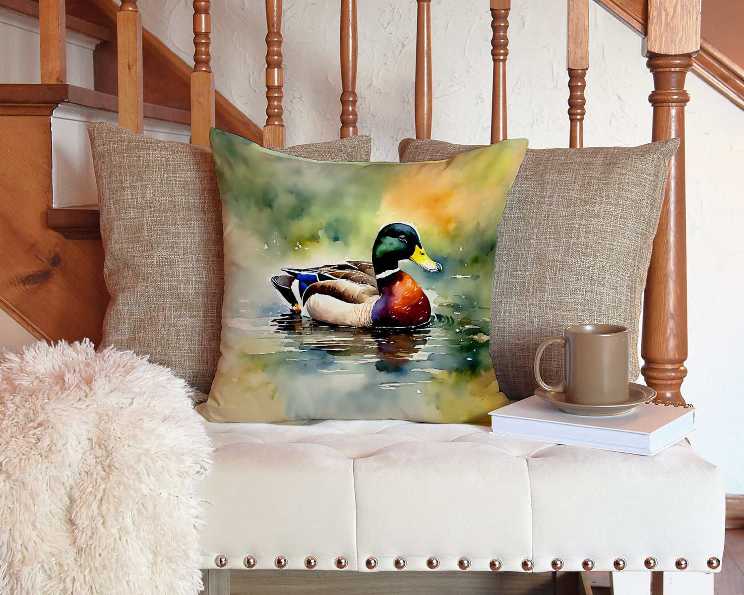 Mallard Throw Pillow - One Color / One Size - Home & Garden - Home Textile - Pillows
