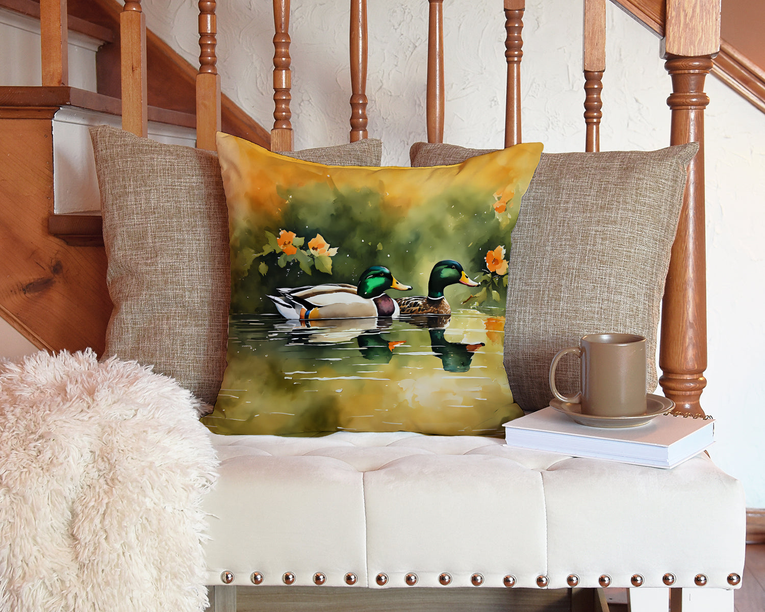 Mallard Throw Pillow - One Color / One Size - Home & Garden - Home Textile - Pillows