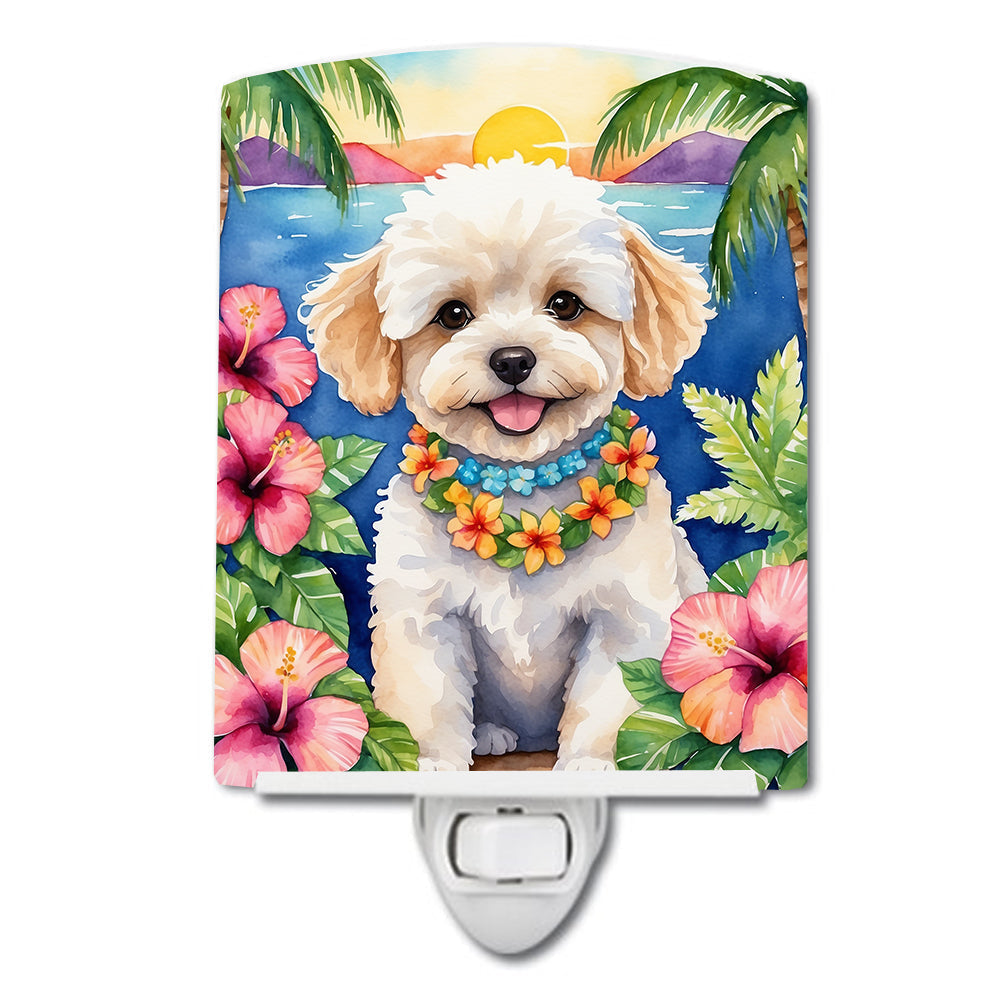 Maltipoo Luau Ceramic Night Light - One Color / One Size - Home & Garden - Home Improvement - Lights & Lighting - Night