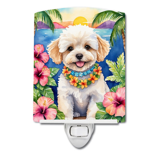 Maltipoo Luau Ceramic Night Light - One Color / One Size - Home & Garden - Home Improvement - Lights & Lighting - Night