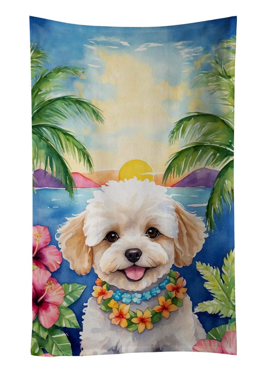 Maltipoo Luau Kitchen Towel - One Color / One Size - Home & Garden - Home Textile - Towels