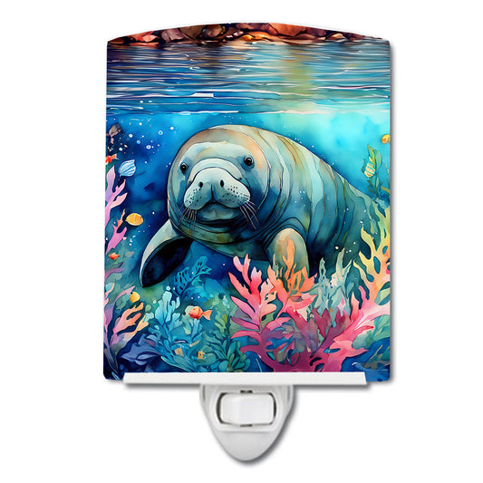 Manatee Ceramic Night Light - One Color / One Size - Home & Garden - Home Improvement - Lights & Lighting - Night Lights