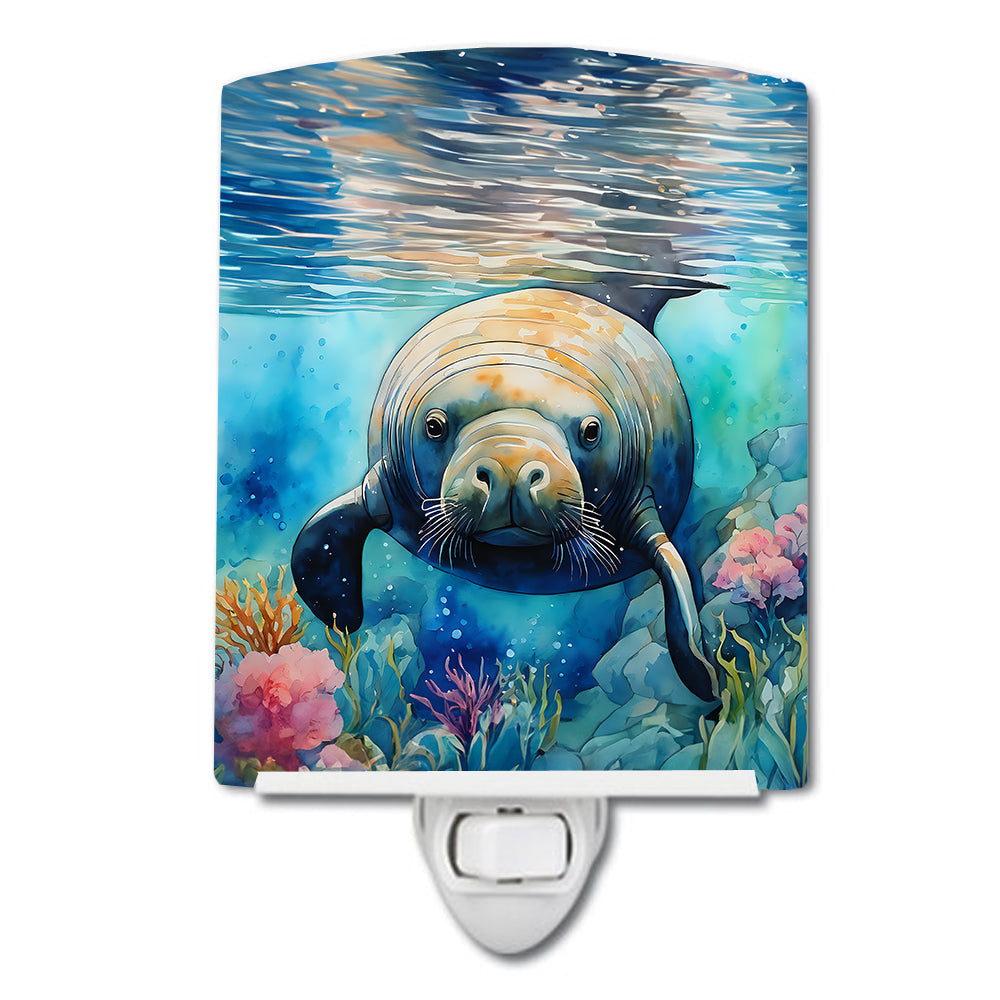 Manatee Ceramic Night Light - One Color / One Size - Home & Garden - Home Improvement - Lights & Lighting - Night Lights