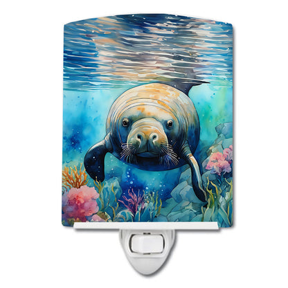 Manatee Ceramic Night Light - One Color / One Size - Home & Garden - Home Improvement - Lights & Lighting - Night Lights