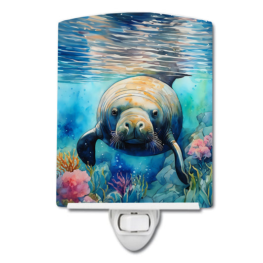 Manatee Ceramic Night Light - One Color / One Size - Home & Garden - Home Improvement - Lights & Lighting - Night Lights