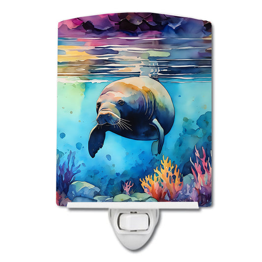 Manatee Ceramic Night Light - One Color / One Size - Home & Garden - Home Improvement - Lights & Lighting - Night Lights