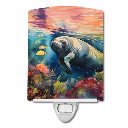 Manatee Ceramic Night Light - One Color / One Size - Home & Garden - Home Improvement - Lights & Lighting - Night Lights