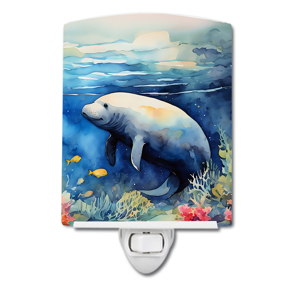 Manatee Ceramic Night Light - One Color / One Size - Home & Garden - Home Improvement - Lights & Lighting - Night Lights