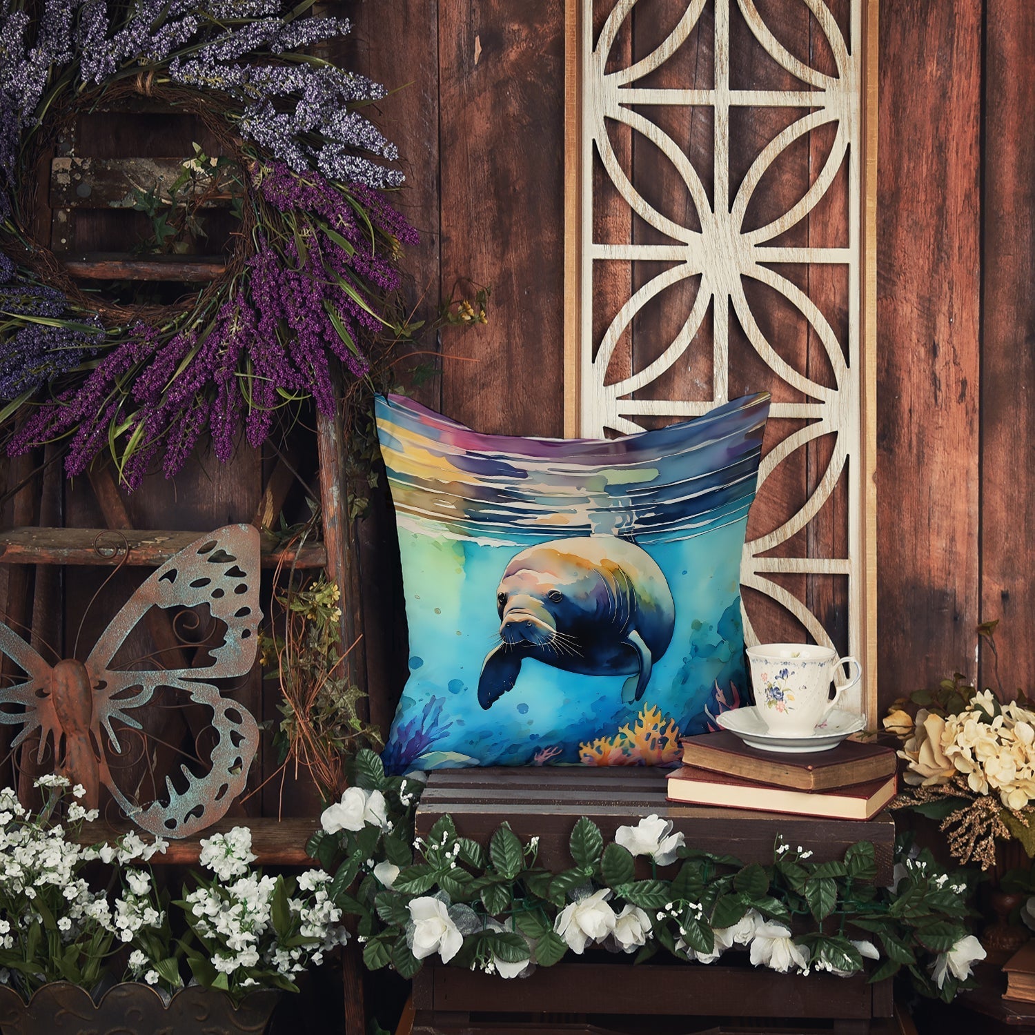 Manatee Throw Pillow - One Color / One Size - Home & Garden - Home Textile - Pillows