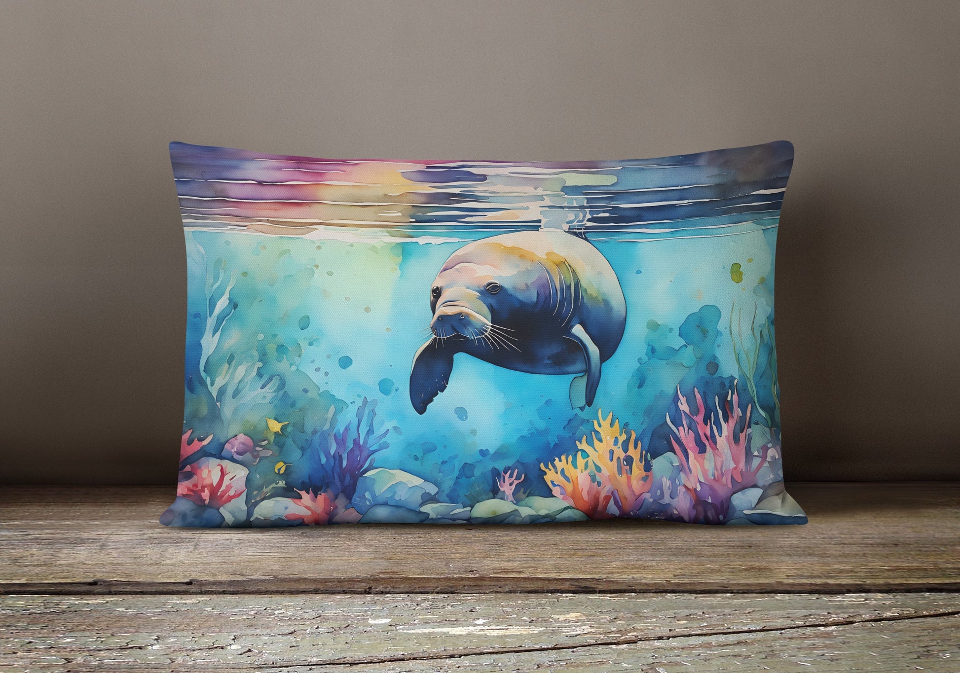 Manatee Throw Pillow - One Color / One Size - Home & Garden - Home Textile - Pillows