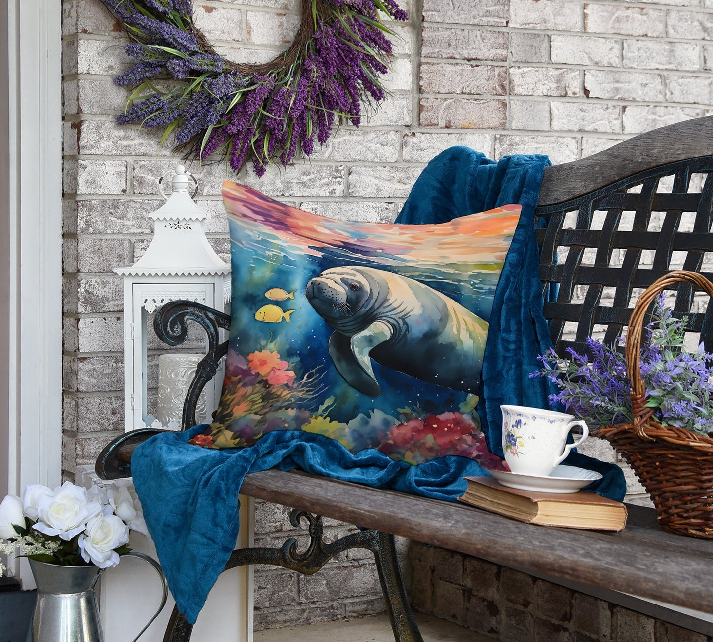 Manatee Throw Pillow - One Color / One Size - Home & Garden - Home Textile - Pillows