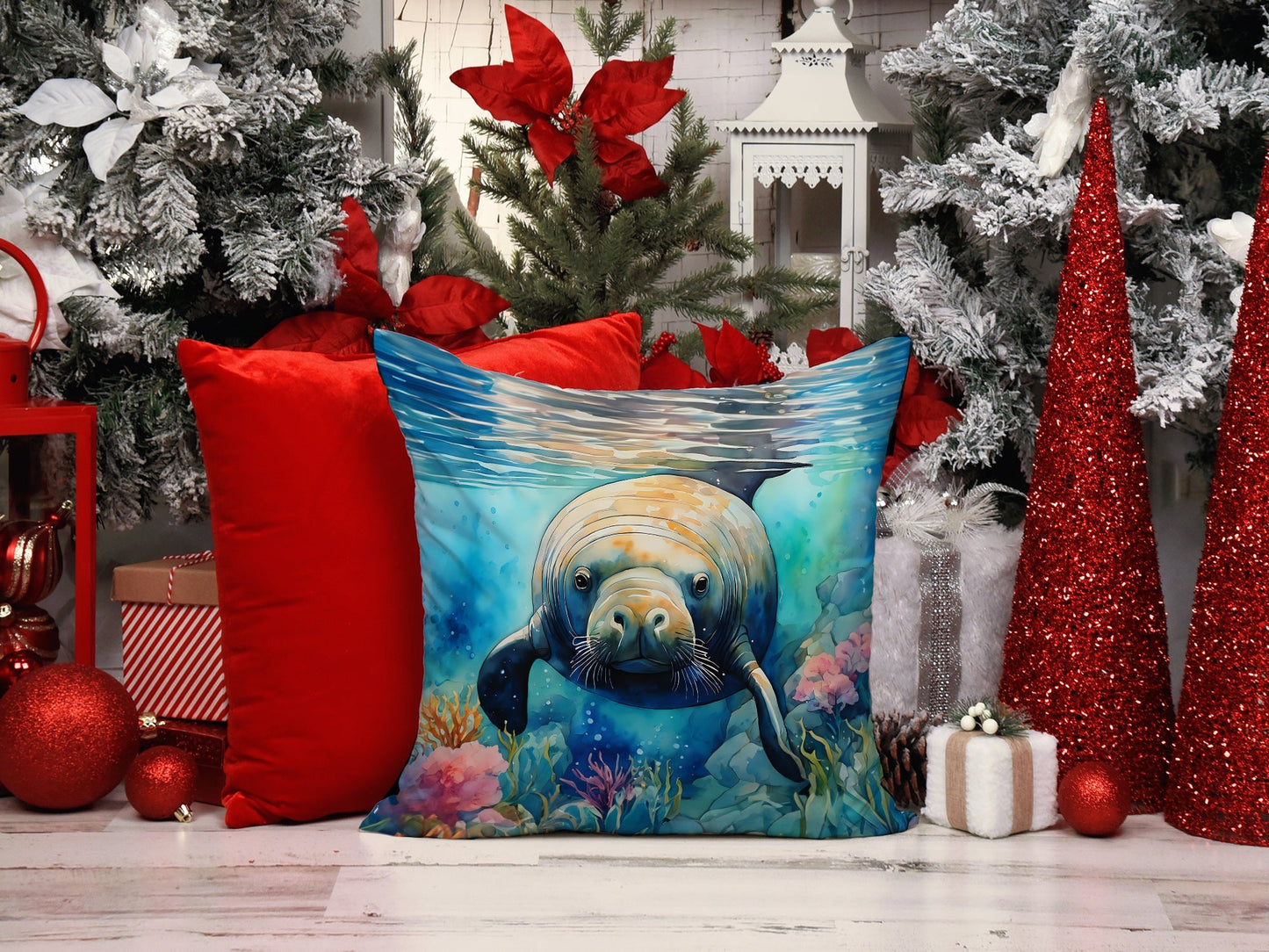 Manatee Throw Pillow - One Color / One Size - Home & Garden - Home Textile - Pillows